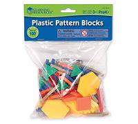 Learning Resources Plastic Pattern Blocks .5cm, Set of 100 Blocks, Grades PreK+
