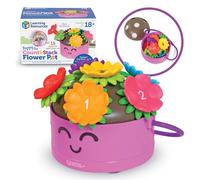 Learning Resources Poppy the Count & Stack Flower Pot, Ages 18+ Months, Fine Motor Skills, Counting and Stacking, Preschool Learning Toy for Toddlers