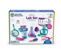 Learning Resources Primary Science Lab Set for Kids (Pink), Kids Science Experiment Kit with 10 Experiments, Preschool STEM Toys, Beakers, Magnifying Glass for Kids, Funnel, Pipette, Ages 3+