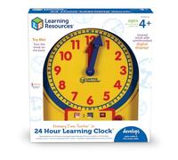 Learning Resources Primary Time Teacher Junior 24-Hour Learning Clock, Kids Learning to Tell the Time, Telling the Time Clock, Analogue and Digital Learning Clock, LSP2993-UK