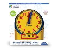 Learning Resources Primary Time Teacher Front of Class 24-Hour Learning Clock - Kids Learning to Tell Time, Analogue and Digital Clock
