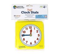 Learning Resources Pupil Clock Dials Set of 10, Learn Time, Ages 4+ | Explore hour and minute relationships in classroom activities, teaching colour-coded analogue clock with moveable hands