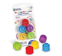 Learning Resources Rainbow Emotion Fidget Poppers, 5 Pieces, Ages 3+ | Learn colours and emotions with this stacking fidget push & pop set, develop fine motor skills through on-the-go sensory play