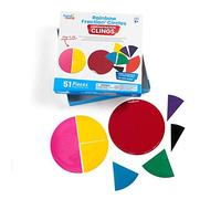 Learning Resources Rainbow Fraction Circles Demonstration Clings, They Cling to Any Smooth Surface, No More Magnets, Ages 8+, 92860
