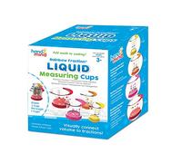 Learning Resources Rainbow Fraction Liquid Measuring Cups, Set of 4 Measuring Cups for Children, Food & Dishwasher Safe, With Spill Guards & Pouring Spouts, Learn Fractions, Volume & Capacity, Ages 3+