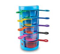 Learning Resources Rainbow Fraction Measuring Cups Set of 9 Fractions Manipulatives, Kids Measuring Cups, Baking Supplies For Kids, For Kids Kitchen, School Supplies