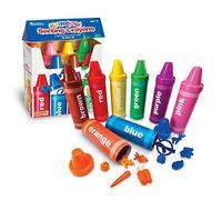 Learning Resources Rainbow Sorting Crayons, Colour Sorting Toys, Ages 3+ | Preschool toy for colour recognition, patterning, and early vocabulary by matching 48 colourful pieces to jumbo crayons