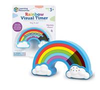 Learning Resources Rainbow Visual Timer for Kids, Sensory Timer for Autism, ADHD, 5 Time Increments, Light or Dark Mode, Ages 3+