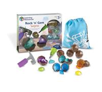 Learning Resources Rock 'n' Gem Surprise, Toy Geodes for Kids, Ages 3+ | Introduce early geology through gem-filled geodes while building colour matching, shape sorting and counting skills.