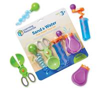 Learning Resources Sand & Water Fine Motor Set, Fine Motor and Sensory Toy, Sand Box Toys, 4 Pieces, Ages 3 4 5 Plus