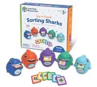 Learning Resources Say-a-Sound Sorting Sharks - Phonemic Awareness, ESL Teaching Materials, Letter Sounds for Kindergarten, Speech Therapy Tools, Phonics Flash Cards