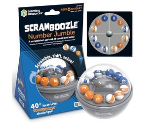 Learning Resources Scramboozle Number Jumble, Ages 6+, Maths Game for Kids, Teens & Adults, Travel Toy Brain Teaser Puzzle, Fast-Paced Number Matching and Mental Maths Play