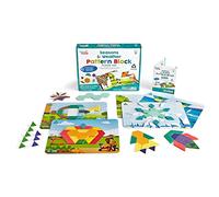 Learning Resources Seasons and Weather Pattern Block Puzzle Set, Shape Puzzle, Tangrams for Kids Ages 4-8, Pattern Blocks Cards, Pattern Play, Preschool Activities, Ages 3+