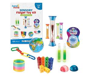Learning Resources Sensory Fidget Toy Kit for Kids Stress & Anxiety Relief Items & Toys For Quiet Focus & SEL, Stress Ball, Playfoam, Sensory Bottle, Fidget Tubes, & Rainbow Coil Spring
