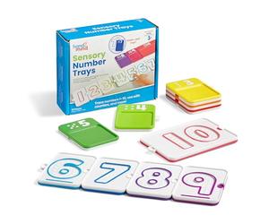Learning Resources Sensory Number Trays, Educational Toys for 3+ Year Olds, Finger Tracing Board to Learn Maths, Number Tracing, Count from 1-10, Classroom Resources