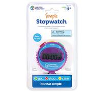 Learning Resources Simple 3 Button Stopwatch, Ages 5+, Kids Stopwatch | Investigate science experiments and timed challenges while tracking elapsed time through hands-on STEM learning & discovery