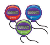 Learning Resources Stopwatch Simple 3-Button – Science & Maths Timer, 5+, Multicoloured, Set of 1