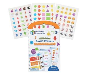 Learning Resources Skill Builders Smart Stickers Colours, Numbers & Shapes, Reusable Sticker Book, Preschool Classroom Must Haves, Busy Books, Ages 3+