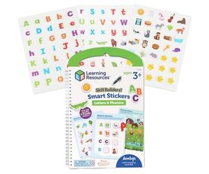 Learning Resources Skill Builders Smart Stickers Letters & Phonics, Alphabet Stickers, Reusable Sticker Book, Preschool Classroom Must Haves, Montessori busy books, Homeschool Learning, Ages 3+