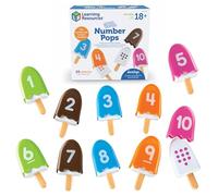 Learning Resources Smart Snacks Number Pops, Ages 2+, Set of 10, Early Maths Toy for Counting, Number and Colour Recognition Skills