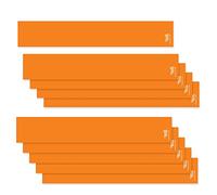 Learning Resources Social Distancing Floor Decals Dashes Orange Safety Floor Sign, Waterproof And Washable For Indoor Or Outdoor Distancing (93732)