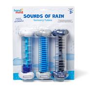 Learning Resources Sounds of Rain Sensory Tubes, Toys for 3 Year Old Boys and Girls, Calming Fidget, 3 Sounds, Snow, Rain and Thunderstorm