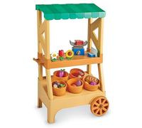 Learning Resources Sprouts My First Farmstand, Pretend Play Farm Shop, Portable Kids Shopping Play Set, Play Food Set For Childrens Kitchen, Ages 2 Plus