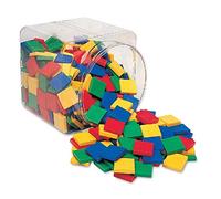 Learning Resources Square Color Tiles, Counting, Sorting Toy, Set of 400 in 6 Colors, Ages 4+