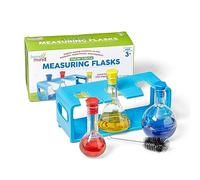 Learning Resources Starter Science Measuring Flask Set, Ages 3+, Plastic Beakers for Kids, Science Lab Equipment, Measuring Toys for Kids, Kids Chemistry Set, School Science Supplies