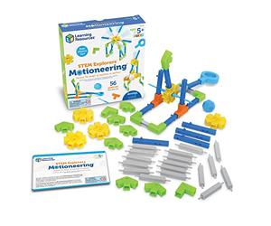Learning Resources STEM Explorers Motioneering, 8 STEM Challenges, Build a Windmill, Catapult & Pendulum, Construction Toy, Engineering Toy for Ages 5+