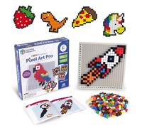Learning Resources STEM Explorers Pixel Art Pro - Critical Thinking, Math Manipulatives, Problem Solving Skills, Pattern Blocks, Brain Games, Montessori, Fine Motor Skills, Gifts for Boys and Girls