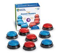 Learning Resources Team Answer Buzzers, 4 Red & 4 Blue Buzzers, 2 Different Sounds, Fun For Classroom & Home Game Play, Ages 3+
