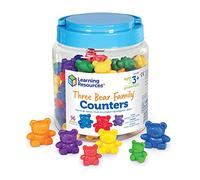 Learning Resources The Original Three Bear Family Basic Six Colour Rainbow Counter Set (Set of 96) Compare Bears Maths Counters, Classroom Maths Supplies to Compare Size, Blue,green,orange,purple,red