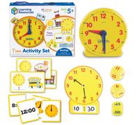 Learning Resources Time Activity Set, Ages 5-7, Teaching Time Toy, Learn to Tell Time, Homeschool Clock Kit, Analogue & Digital Activities