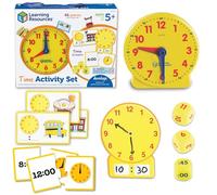 Learning Resources Time Activity Set, Teaching Clock Kit, Ages 5+ | Learn to tell time with hands-on fun puzzles and activities for kids, analogue and digital time practice with 41 pieces