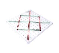 Learning Resources Transparent Geoboard with Rubber Bands, 11 x 11 Pins, Durable Plastic Pins, Maths Educational Toy for Geometry Learning, Ages 5+
