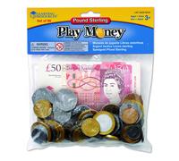 Learning Resources UK Play Money Set, Ages 3+, Maths Toy for Counting & Money Recognition, Realistic Coins & Notes, 96-Piece Educational Pack