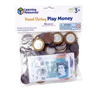 Learning Resources UK Play Money Set, Ages 3+, Maths Toy for Counting & Money Recognition, Realistic UK Coins & Notes, 96-Piece Educational Pack