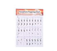 Learning Saxophone Fingering Chart with Chord Diagrams for Beginners, Printed on Coated Paper, Comes with Paper Tube Packaging for Portability (L)