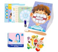 Learning Set - Fun Teeth Care Cards, Interactive Hygiene Aid, Brushing Trainer for Kids, Healthy Activity | Educational Pack