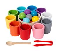 Learning Stackable Cups, Early Childhood Educational Toy, Cognitive Development Game, Enhances Problem-Solving and Coordination, Fun Sorting Activity for Boys, Girls, Children, and Classroom Play