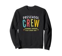 Learning Through Play Preschool Teacher Retro Graphic Sweatshirt