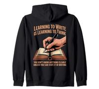 Learning To Think Writing Poets Journalist Book Writer Zip Hoodie