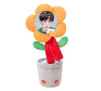 Learning Toy Dancing With Custom Face Custom Dancing Talking Sunflower What You Say Sings Mimicks Records Songs Funny For Birthday& Festiva (Orange, 35cm)