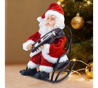 Learning Toy El Ectric Santa Cla U S With Music Christmas De Cor For Desktop Quality Craftsmanship F U N For Holiday (Red, 26x12cm)