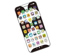Learning Toy Phone - Mobile Phone | Games and Music Player, Mobile Phone Educational Game with Touch Screen | Rechargeable Bright Lights Phone Toy for Learn