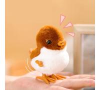 Learning Toy Plushy Wind Up Flip Puppy Chicken Bird Robot Dog That Dogs Plastic， spring Powered， Birthday Boys And Toy (Coffee, 9. 5cmX8. 5cmX6. 5cm)