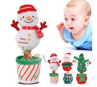 Learning Toy Talking Dancing Christmas Tree Baby Toy Santa Mimicking Baby That Talks Back Singing Snowman For 6 12 Months Record Your Sound (C, B)
