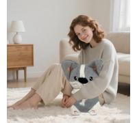 Learning Toy The Corgi Accompany The Corgi Hug Motion Emotional On Demand Realistic Breathing Music Soft Stuffed For Stress Comfor Animal With Musical Lights & Rhythmic Breathing (Grey, A)