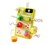 Learning Toy with Button Knob Practice, Simulated Outlet Panel, Carry Strap, Sound Light Features for Home Routines Pretend Outlet Activity Sensory Panel Quiet Learning Board Home Play Interactive